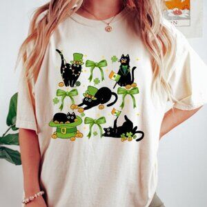 Paddy's Cat Shirt, Irish Cat Graphics T-shirt, St Patricks Tee